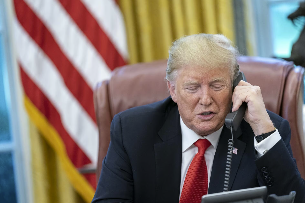 President Donalnd J. Trump on the phone